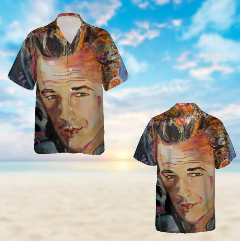 Luke Perry Shirt by Tarantola Art